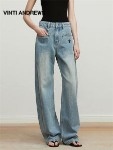 Heavy Duty Washed Long Staple Cotton Front Seam Slim Jeans