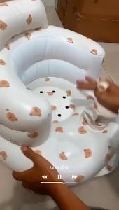 Minimi Sofa Tiup Kursi Pompa Bayi Kursi Makan Bayi Belajar Duduk Motif Beruang Ada Musik