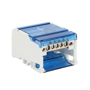 Din Rail Terminal Block NHC01 Series Power Distribution Box Junction Box 207/211/215/407/415 Modular Zero Line Neutral Copper Pure Copper Wire connector Universal Electrical Terminal 450V