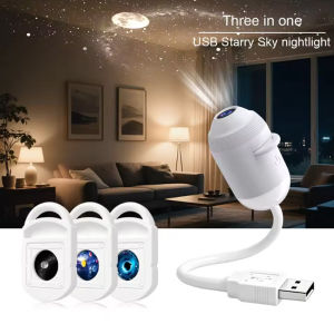 Mini USB Starry Night Light Projector for Car Home Galaxy Projector Lamp with Romantic Starry Sky Effect USB Ambient Light