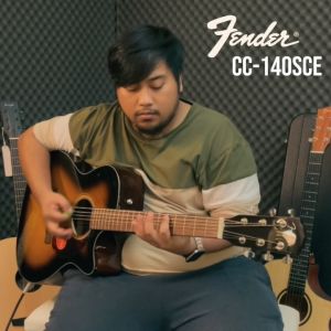 Fender CC-140SCE Concert Electro Acoustic Guitar with Preamp - Natural (CC 140SCE / CC140E )