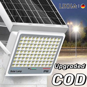 LIKHA Solar Light Outdoor Waterproof LED Floodlight 2000W Heavy Duty Indoor Outdoor Solar Street Light Automatic Night Light with Remote Control