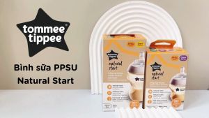Bình Sữa PPSU Ty Siêu Mềm Tự Nhiên Tommee Tippee Natural Start 260ml Núm Ty Của Bình 3-6 Tháng