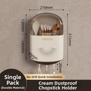 youqin | Wall-mounted Water-draining Chopsticks Holder