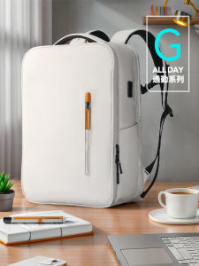 Mark Ryden Leisure Dual Shoulder Backpack Simple Student Bookbag 17.3 Inch Computer Bag Outdoor Travel Bag British Style Polyester Material