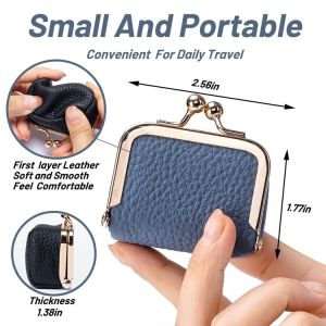 Genuine Leather Small Diamond Ring Jewelry Coin Purse Clip Pouch Mini Ring Necklace Earrings Jewelry Box Coin Purse
