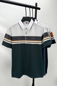 Light Luxury Short sleeve Mens POLO Shirt Summer Fashion Contrast Color Letter Drawing Design Breathable Ice Silk T-shirt