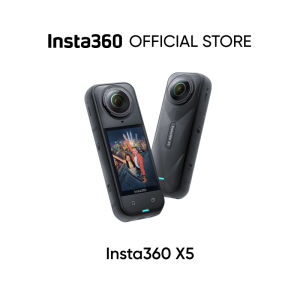 Insta360 X5 - Waterproof 8K 360° Camera Leading Low Light Invisible Selfie Stick Effect Rugged and Replaceable Lens 3-Hour Battery Built-in Wind Guard Stabilization Triple AI Chip Design