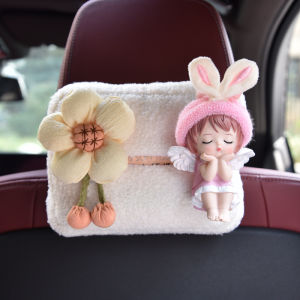 Car Tissue Box Cartoon Cute Anne Car Seat Back Hanging Tissue Box Multifunctional Armrest Box Tissue Box Cover
