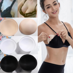 5 Pairs Women Round Bra Inserts Pads Removeable Push Up Chest Pad Invisible Women Chest Lifting Cup Pad Sponge Foam Chest Pad