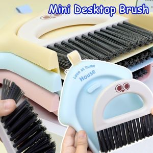 Portable Cartoon Vanity Window Sill Dust Removal Cleaning Brush Detachable House Shaped Desktop Brushes Hanging Storage Office Desk Clean Tool
