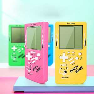 Building block handheld game console with 3.5-inch large screen classic childrens interactive game console