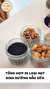 Tổng hợp 25 loại hạt nấu sữa hạt dinh dưỡng làm sữa tự nhiên đậu hạt hữu cơ tùy chọn