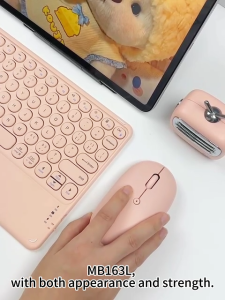 BOW MB163L สามบลูทู ไร้สาย ธ เมาส์ ชาร์จใหม่ได้ ปิดเสียง แบบพกพา การยศาสตร์ เมาส์ เหมาะสำหรับ คอมพิวเตอร์ตั้งโต๊ะ แล็ปท็อป แผ่นแบน