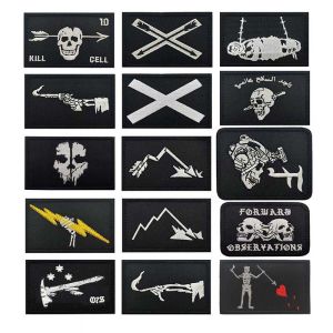 FOG Forward Observations Tactical Patches Morale BadgeBlackbeardSkullBroken Arrow Clothes Applique Embroidery Armband Emblem
