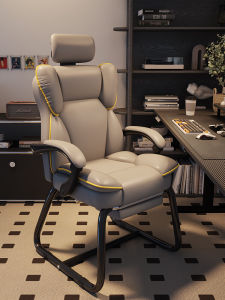 Comfortable Arch Chair for Home Computer Use Office Gaming Backrest Adjustable Lazy Sofa Chair Ergonomic Design Cat Claw Leather