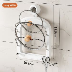 Wall-Mounted Multifunctional Kitchen Storage Rack