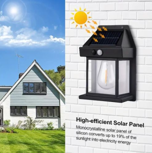 Solar Interaction Wall Lamp Lampu Dinding Lampu Hias Outdoor Taman Tenaga Surya Sensor Waterproof