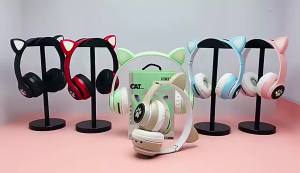 Vibrant LED Cat Ear Wireless Headphones – HiFi Bass Edition