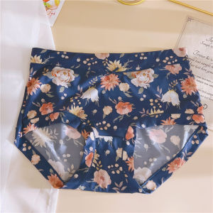 Comfortable Antibacterial Breathable Large Size Hip Lifting Womens Underwear Flower Fairy Milk Silk Ice Silk Printed Briefs