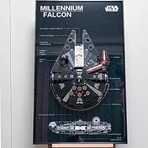 LEGO Compatible Millenium Falcon Brick Wall Frame Display Decor