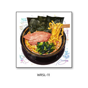 Modern Minimalist Japanese Style Decorative Painting Food Market Sushi Restaurant Noodle Shop Cartoon Illustration Wall Art
