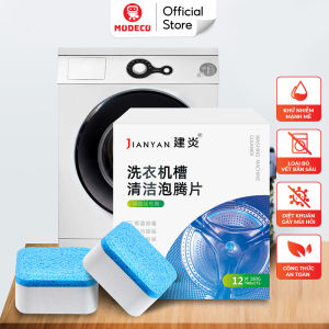 Bột Tẩy Vệ Sinh Lồng Máy Giặt Cao Cấp 160g Modeco - Tẩy Sạch Cặn Bẩn Lâu Ngày Nhanh Chóng Công Thức Mới Không Cần Ngâm