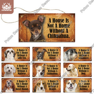 Putuo Decor-Wood Plaque for Dog Hanging Sign Wooden Plaque House Decoration Dog Kennel