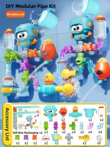 BEI JESS | Baby Bath Shower Toy DIY Assembly Water Play