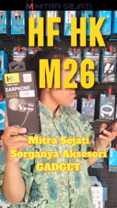 HK Earphone M-26 Original Handsfree Stereo Headset M26 For Universal Jack 3.5mm