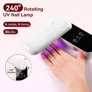 Foreverlily | Rotatable UV Light Nail Lamp 36LED Lights Gel Nail Polish Curing Lamp Portable Dual Lamp Nail Dryer For Single Finger Full Hand