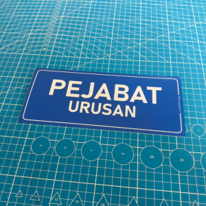 Pejabat Urusan. Business Office. Premium Sticker Sign Door Signage Label.
