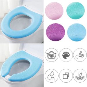 1Pc EVA Waterproof Toilet Seat Cover Four Seasons Universal Toilet Seat Cushion Paste Type Toilet Cushion Accessories