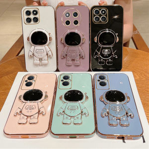 Cartoon Phone Case Honor X9c X7c X6b Honor 200 Smart 5G 4G New Hot Cute Trendy Creative Casing Ultra-thin Anti-fall Soft Cover with Fashion 3D Astronaut Stand 2024