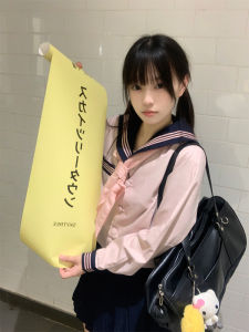 Mars Original JK Sailor Suit Womens Long Sleeve Preppy Style Japanese Style Pink Sweet Girl for Schools Uniform Suit Small Crooked Same Style