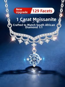 East Beauty | 999 Sterling Silver Moissanite Womens Necklace