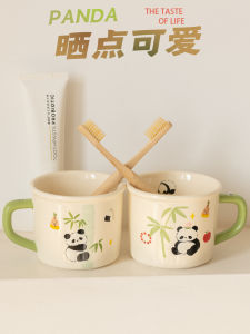 แก้วล้างฟันเซรามิกลายกระต่ายปีกผีเสื้อสีแดงสุดน่ารักสำหรับใช้ในบ้านพร้อมที่ใส่แปรงสีฟันและแก้วน้ำสำหรับใช้ในชีวิตประจำวัน