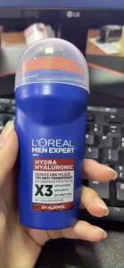 ( Mới Nhất) Lăn khử mùi L’Oréal Men Expert Hydra Hyaluronic X3 Anti-Perspirant Roll-On –Ngăn mồ hôi & dưỡng ẩm 72H