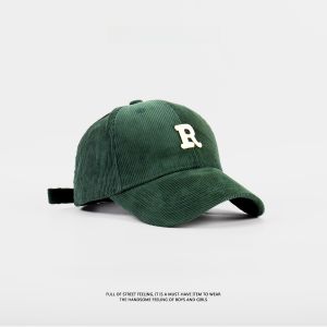 หมวกเบสบอลผ้ากำมะหยี่ทรงกลมสไตล์สตรีทสำหรับฤดูใบไม้ร่วงและฤดูหนาวของ Gold Artist สำหรับผู้ชายและผู้หญิง หมวกทรงสี่เหลี่ยมเล็กสำหรับหน้าร้อน