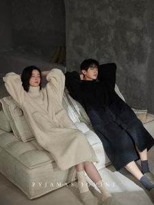 Couple Winter Sleep Robe Velvet Collar