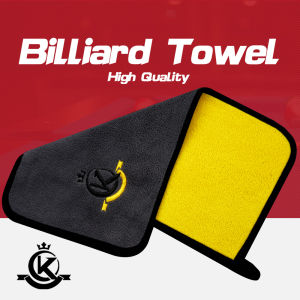 KONLLEN Towel Cloth Shaft Slicker Cloth Snooker Towel Burnisher Cue Embroidery Cleaner Pure Cotton Towel Billiard Accessories