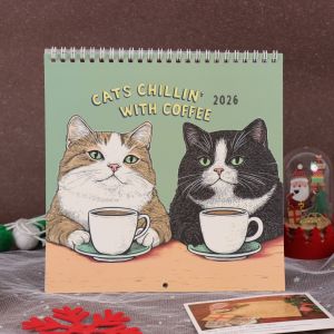 2026 Cartoon Cat Calendar Cat Theme Pattern Calendar Annual Monthly Planning Calendar Suitable For Bedroom And Study