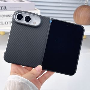 szhaiyu | Luxury Carbon Fiber Pattern Phone Case For iPhone 18 Fold iPhone Duo With Lens Protection Shockproof Hard PC Back Cover Funda