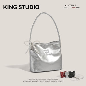 Fashionable Womens Shoulder Bag 2025 New Summer Trendy Bucket Handbag Underarm Bag Versatile Handbag Soft PU Leather Large Size