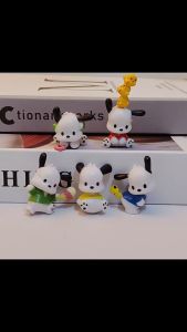 5Pcs Set Sanrio Anime Figure Doll 3-4cm Kawaii Pochacco Melody Model Accessories Childrens Toys Gift Action Figures Hobbies Gift Sanrio Pochacco Dog Figure Series Kawaii Doll Movie Peripheral Toys Japanese Action Figures Pvc Material Gifts