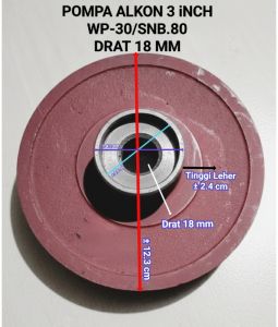 Impeller Kipas Pompa Air Alkon DRAT 18 MM 3 inch WP30 SNB 80