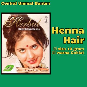 Henna Hair Pewarna Rambut Khas Arab Warna Coklat 10gram