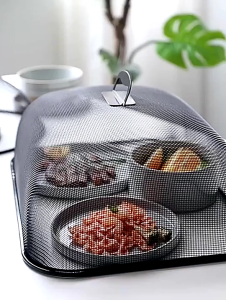Stainless Steel Food Cover 30cm Round Dish Cover for Dining Table Anti-mosquito