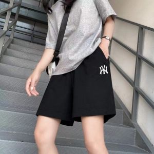 Sporty Loose Womens Short Pants Summer Thin Five-Quarter Casual Trousers High Waist Wide Leg Commute Style Korean Fashion