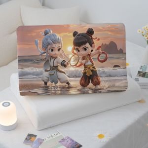 Skin-Friendly Breathable Latex Pillowcase Milk Velvet Color Fast Washable Universal for Students Single Pillow Use